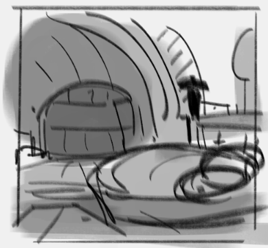 Sketchy, internal round house shot
